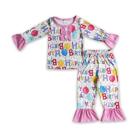 GLP0347 baby girl clothes happy birthday winter outfits