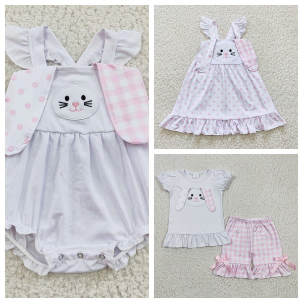 RTS baby girl clothes bunny easter matching clothes
