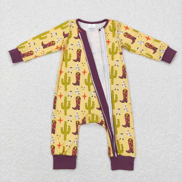 LR0766 baby girl clothes western clothes shoes zipper winter romper