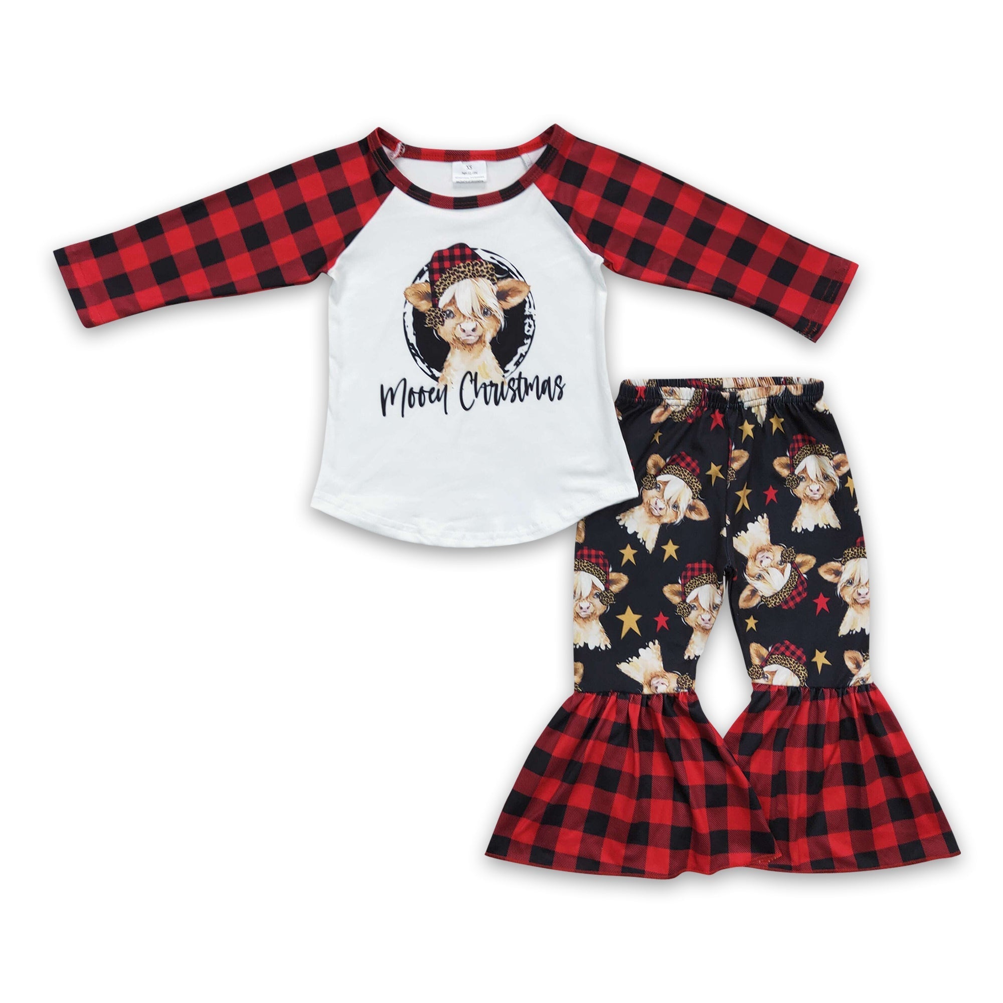 6 A7-11 baby girl clothes red plaid pig merry christmas outfits--promotion 2024.10.26 $2.99