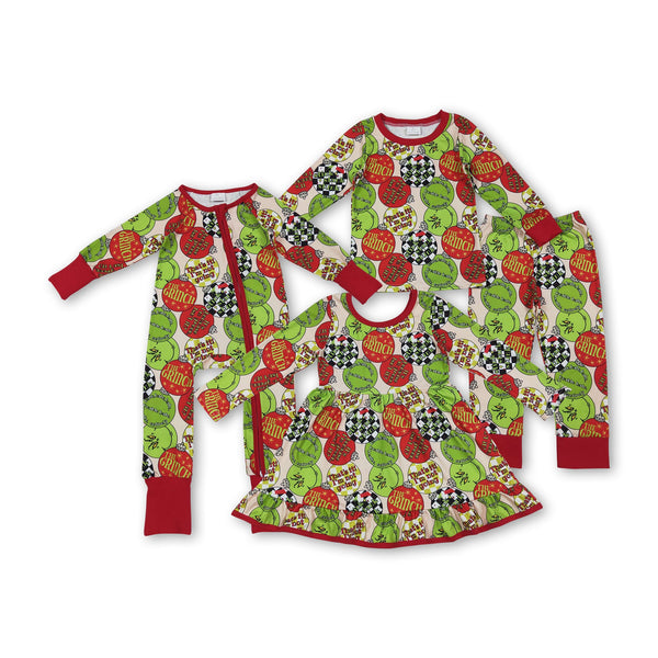 RTS kids matching clothing cartoon print clothing baby christmas winter clothing-2025.10.11