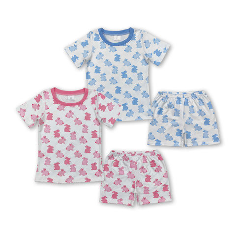 RTS Kids clothing bunny kids easter matching pajamas set