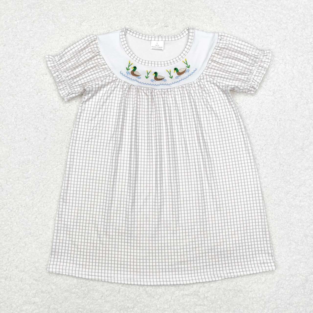 GSD1410 RTS toddler girl clothes mallard girl  summer dress embroidery