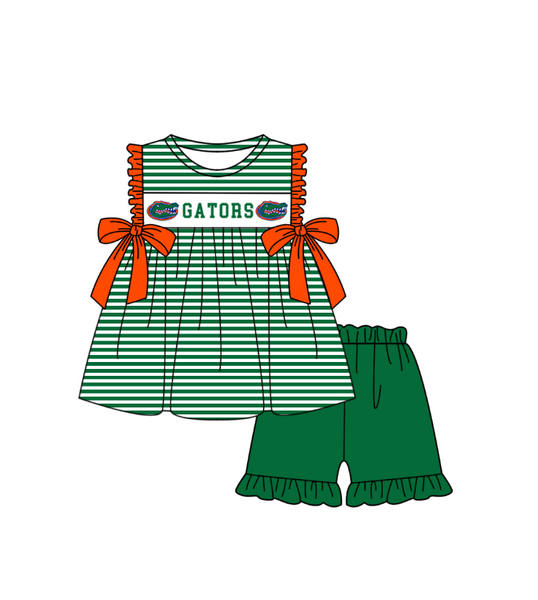 Produce order MOQ:5pcs each design  kids state summer clothing set matching clothes milk silk 2