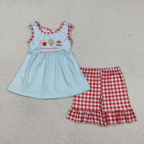 GSSO2544 RTS baby girl clothes country fair toddler girl summer outfit
