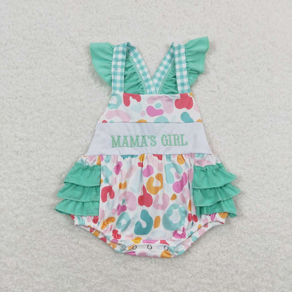 SR1246 RTS baby girl clothes mama?¡¥s girl leopard print toddler girl summer bubble(embroidery svg)