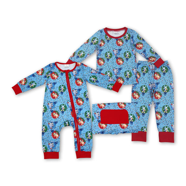 RTS kids matching clothing cartoon dog print clothing boy christmas winter clothing-2025.9.5