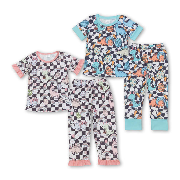 RTS matching Easter Pajamas Set Pajamas set dinosaur egg outfit