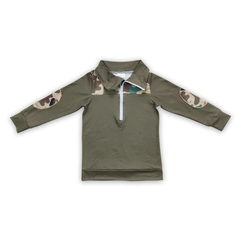 BT0098 baby boy clothes green zipper top winter shirt-promotion 2024.12.28 $4.5