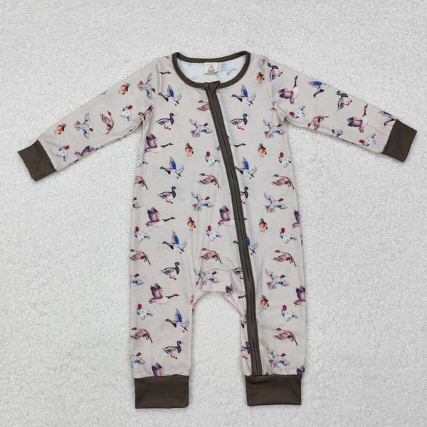 LR1880 RTS baby boy clothes mallard boy winter romper-bamboo