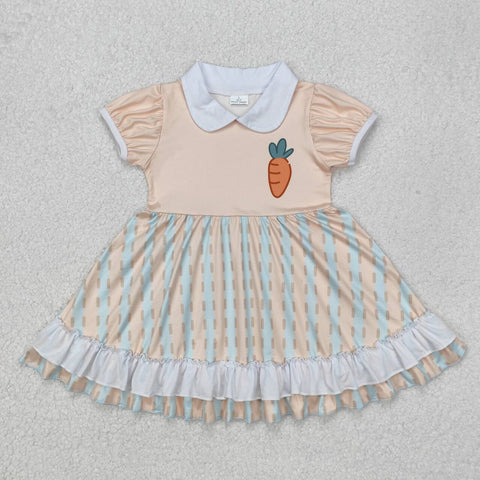 GSD1566 RTS toddler clothes carrot baby girl easter clothing dress