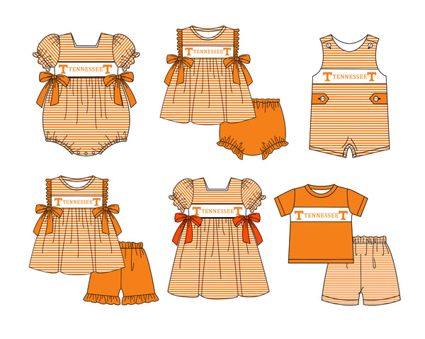 Produce order MOQ:5pcs each design  kids state summer clothing set matching clothes milk silk 3
