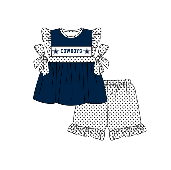 Produce order MOQ:5pcs each design  kids state summer clothing set matching clothes 902
