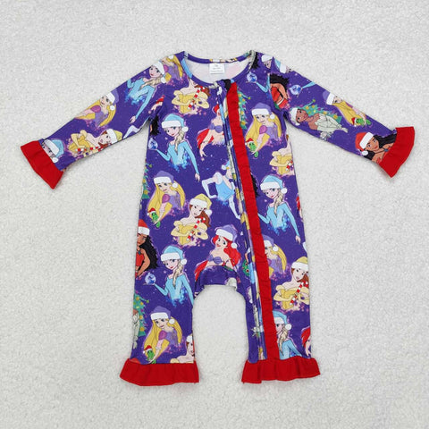 LR1741 RTS baby girl clothes princess girl christmas romper