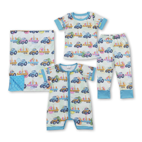 RTS easter matching clothing egg truck easter outfit blanket