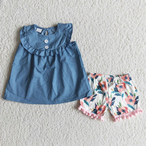 A8-4 girls clothes denim summer set-promotion 2024.3.2 $2.99