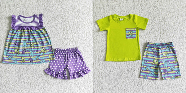 kids summer matching cartoon set
