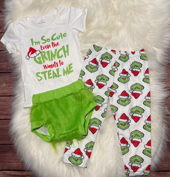 toddler christmas outfit girl winter fur 3 pieces christmas set