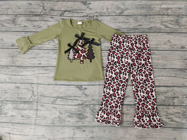 GLP023 tree green embroidery baby winter clothes