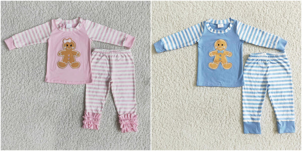 sleepwear cartoon embroidery matching pajama sets