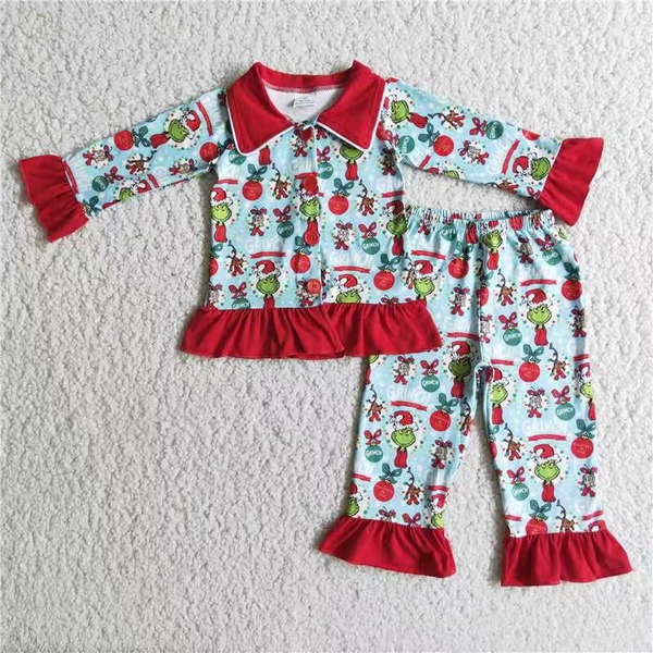 sleepwear cartoon matching christmas pajamas set 1