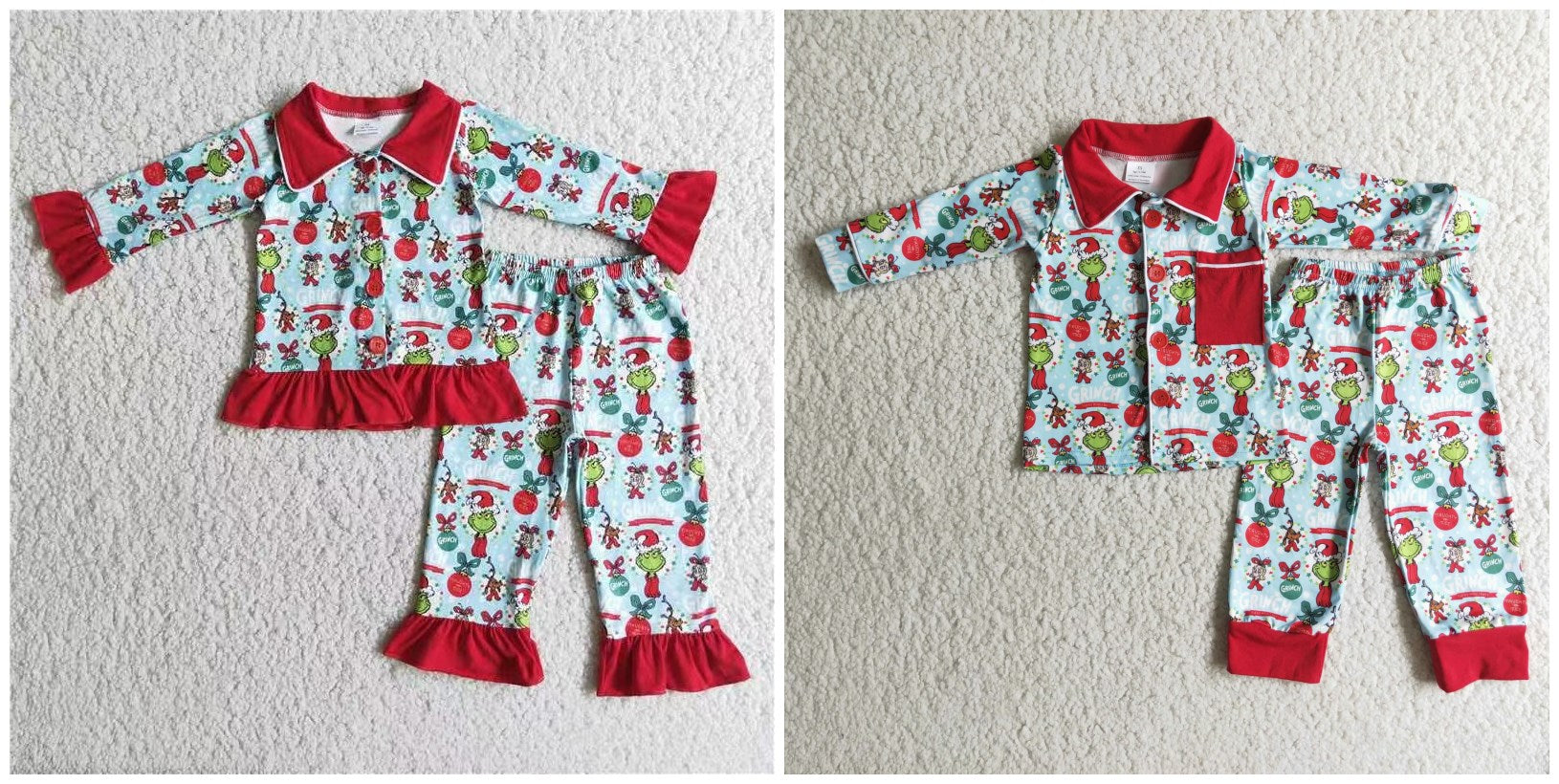 sleepwear cartoon matching christmas pajamas set 1