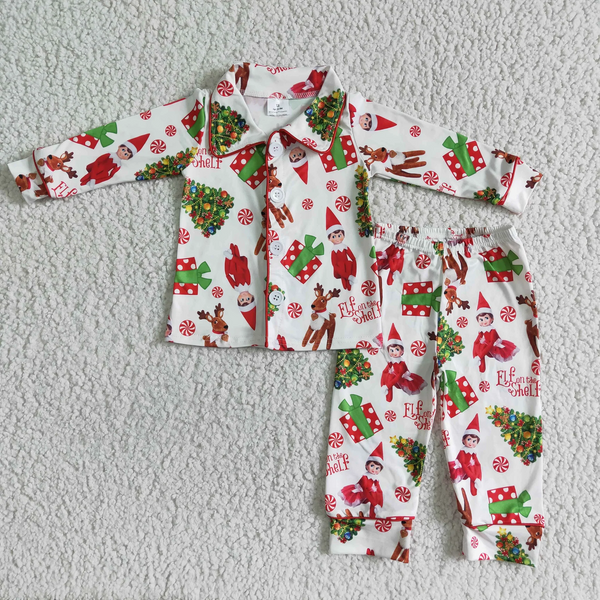 kids clothes sleepwear christmas pajamas set