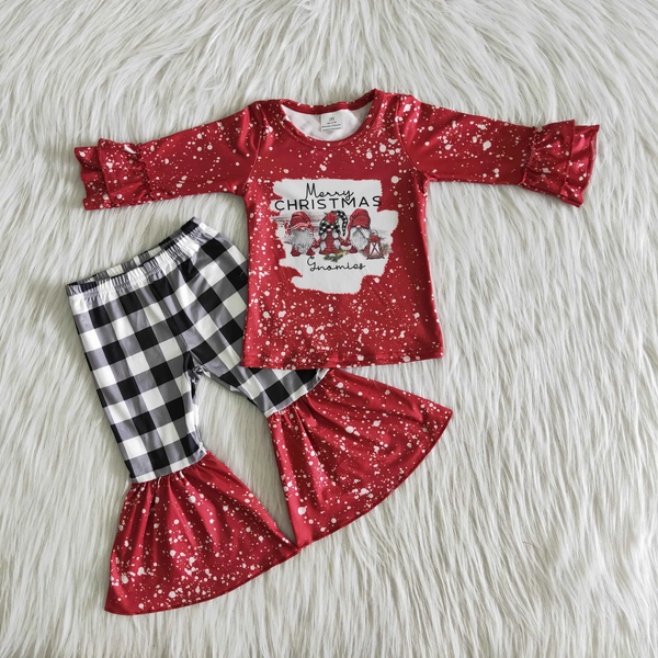 green fur vest red cartoon christmas outfits baby girl clothes 2