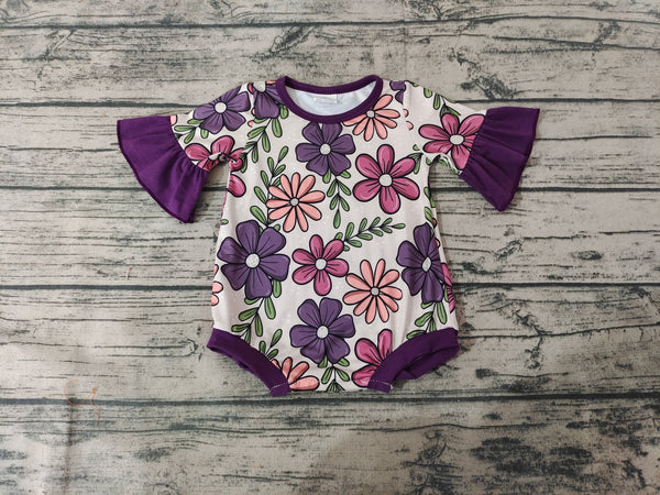 SR0168 baby clothes purple floral summer bubble-promotion 2025.4.26 $5.5