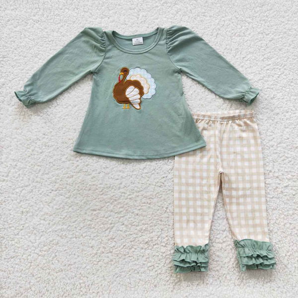 toddler clothes embroidery turkey kids thanksgiving matching clothing