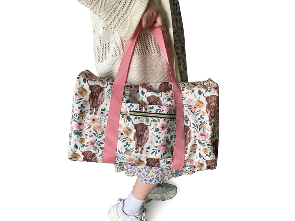 BA0008 USA warehouse 25.5.14-1 highland cow buff bag travel bag duffle Bag