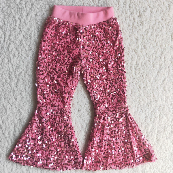 GLP1080 RTS NO MOQ baby girl clothes heart sweater coat pink sequin pant girl valentines day outfit