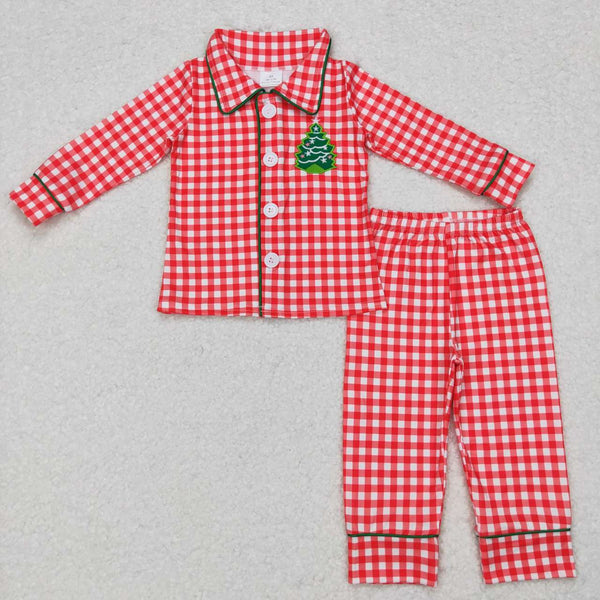 toddler clothes sister brother embroidery christmas tree family matching pajamas set 11