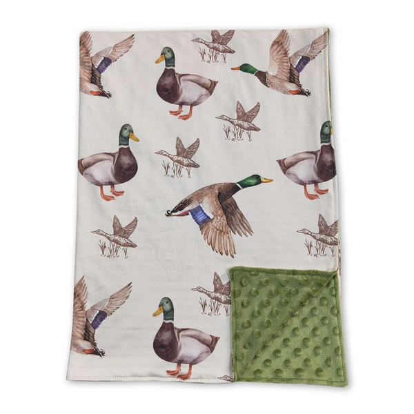 BL0081 25.5.14 USA warehouse RTS baby newborn mallard hunting blanket