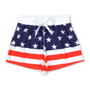 S0188 baby boy clothes 4th of July patriotic summer swim shorts patriotic swimwear 3-6M TO 6-7T