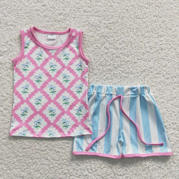 toddler girl clothes sleeveless baby girl summer shorts set