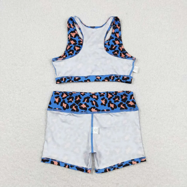 GSSO0901  RTS baby girl clothes leopard print toddler girl summer outfit swim suit