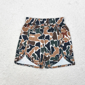 SS0354 RTS toddler clothes brown camouflage high waist baby shorts summer  bottom