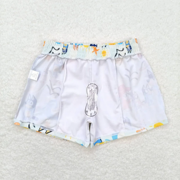 S0362 RTS 3-6M-6-7T baby boy clothes cartoon dog boy summer swim shorts