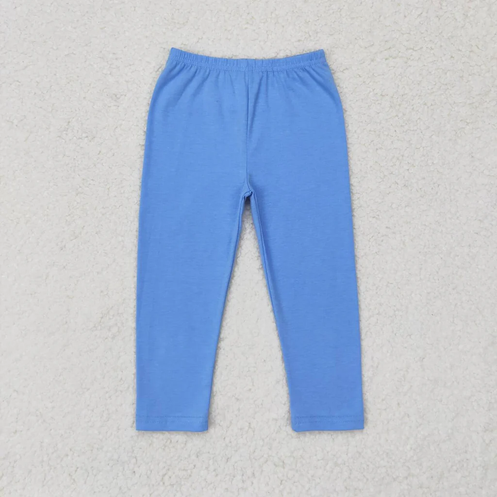 P0561 RTS baby girl clothes blue cotton pant bottom girl winter long pant