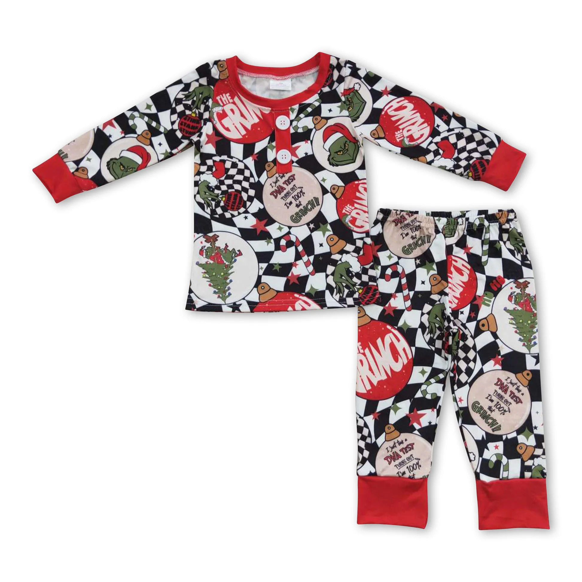 BLP0208 RTS baby boy clothes cartoon boy christmas outfit pajamas set