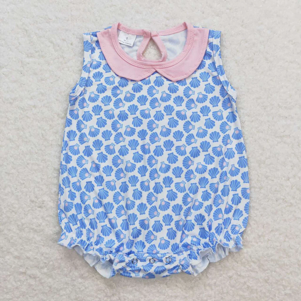 SR1003 RTS baby girl clothes shell girl summer romper summer bubble