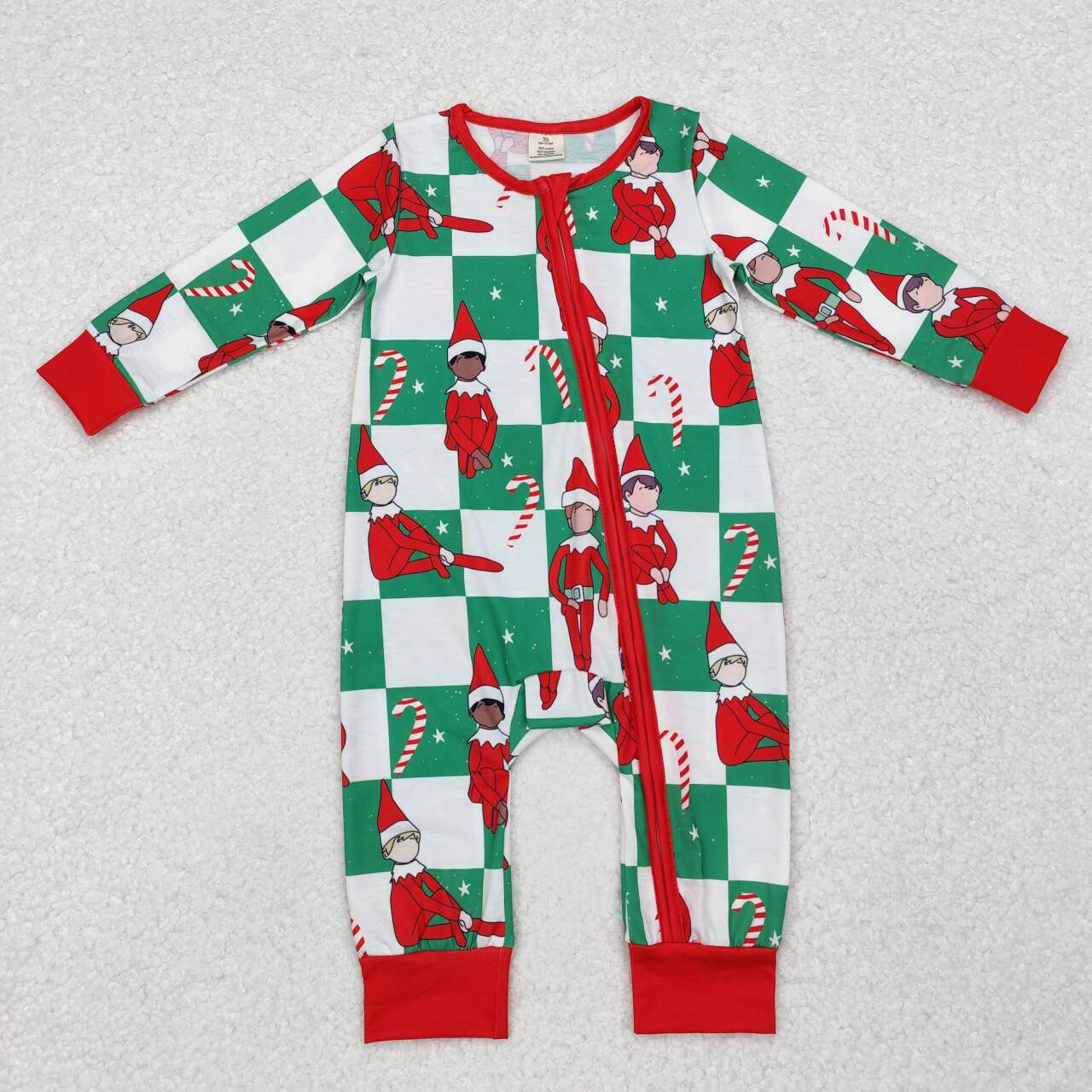 RTS kids matching christmas pajamas bamboo plaid christmas clothing