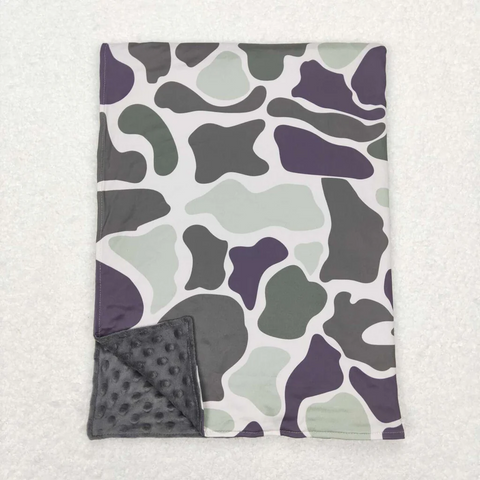 BL0108 RTS baby blanket camo minky blanket