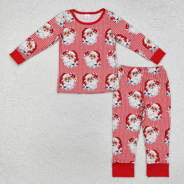 RTS family matching christmas pajamas santa claus red christmas clothing