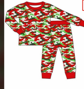 Custom order MOQ  5pcs each design bamboo kids winter pajamas set 1