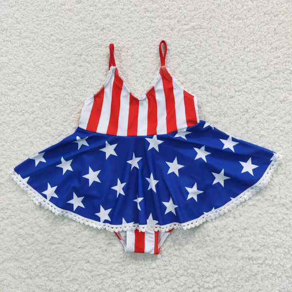 kids clothing RTS boys and girls summer matching 4th of July swim wear