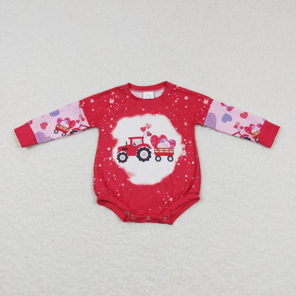 RTS kids valentines day  matching clothing heart truck valentines day outfit