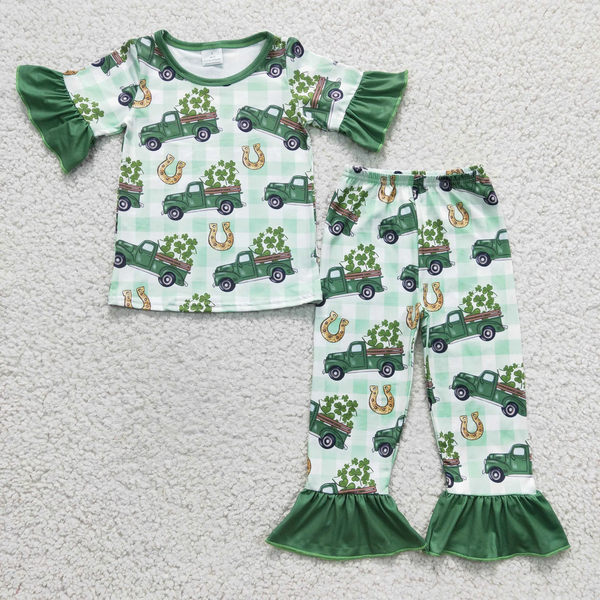 Kids clothing matching St. Patrick's Day clothing pajamas set