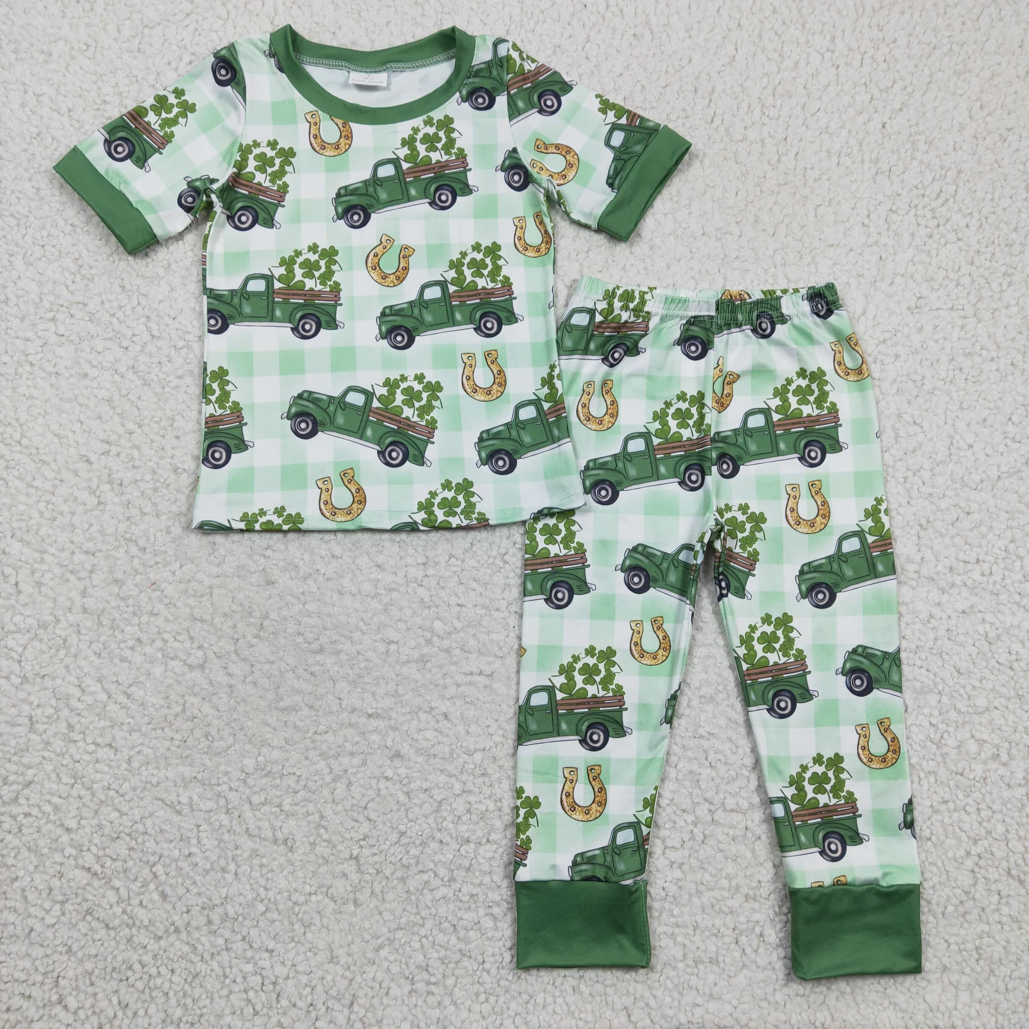 Kids clothing matching St. Patrick's Day clothing pajamas set